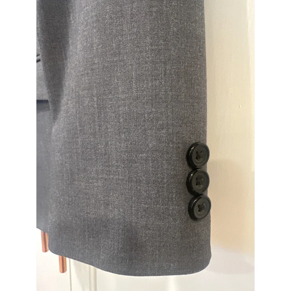 Van Heusen Flex Kids Boys Gray Blazer Suit Jacket Size 14 Husky Formal Wedding